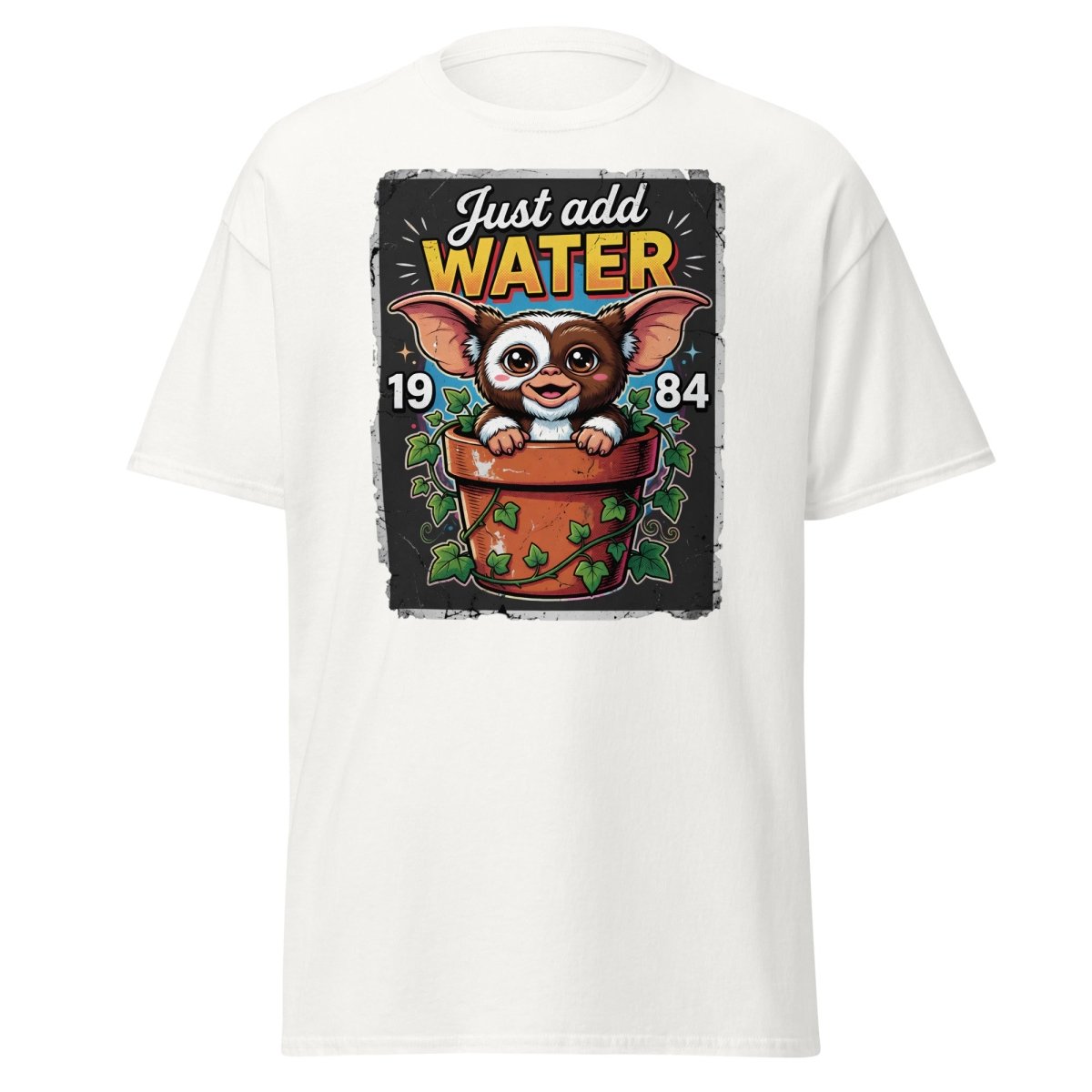 Just Add Water Cute Monster T-Shirt - Retro 1984 Tee - White - TeeRipple