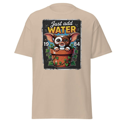 Just Add Water Cute Monster T-Shirt - Retro 1984 Tee - Sand - TeeRipple