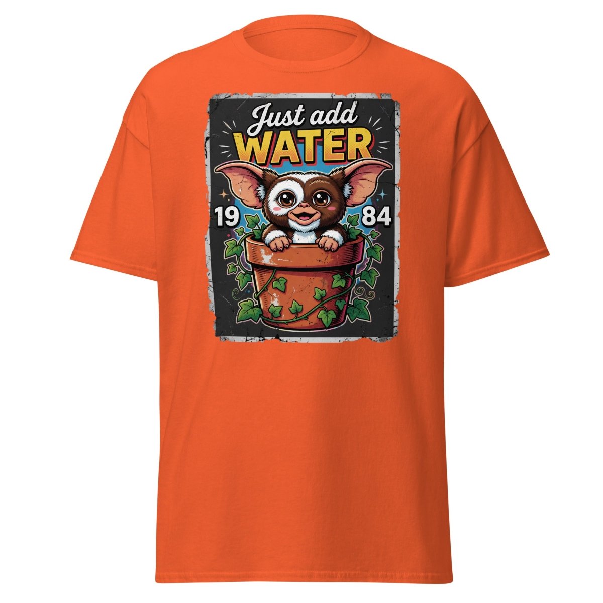 Just Add Water Cute Monster T-Shirt - Retro 1984 Tee - Orange - TeeRipple