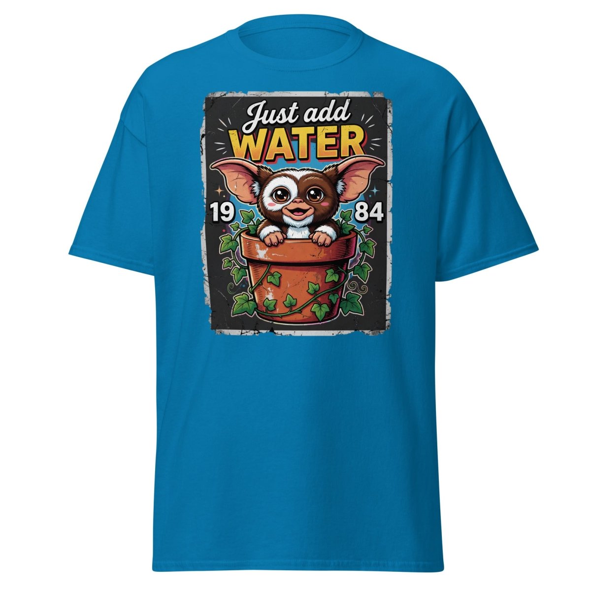 Just Add Water Cute Monster T-Shirt - Retro 1984 Tee - Sapphire - TeeRipple