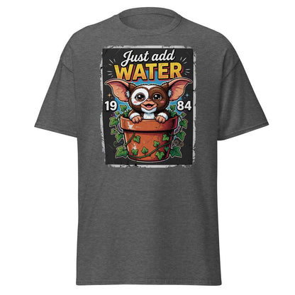 Just Add Water Cute Monster T-Shirt - Retro 1984 Tee - Dark Heather - TeeRipple