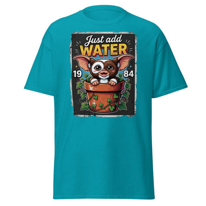 Just Add Water Cute Monster T-Shirt - Retro 1984 Tee - Tropical Blue - TeeRipple