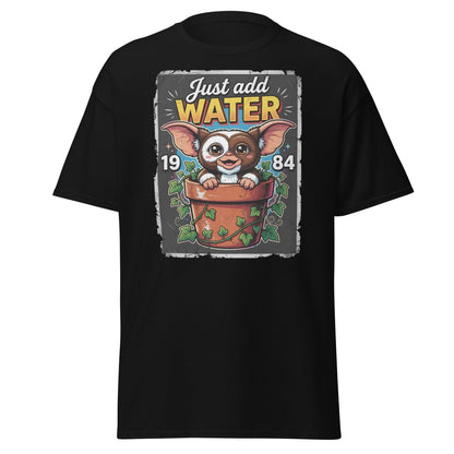 Just Add Water Cute Monster T-Shirt - Retro 1984 Tee - Black - TeeRipple