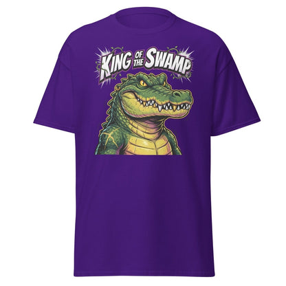 King of the Swamp Alligator T-Shirt | Funny Gator Tee - Purple - TeeRipple