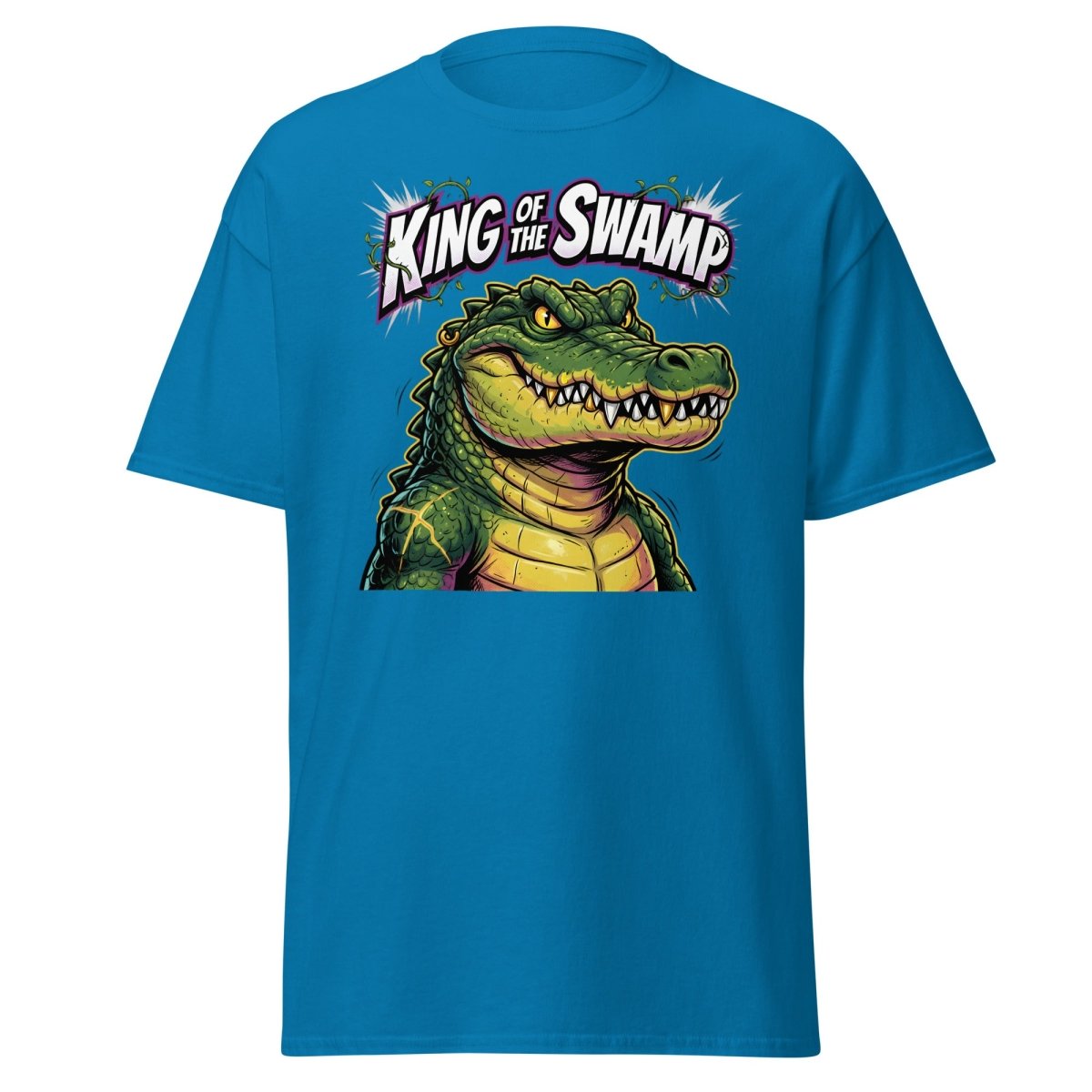 King of the Swamp Alligator T-Shirt | Funny Gator Tee - Sapphire - TeeRipple
