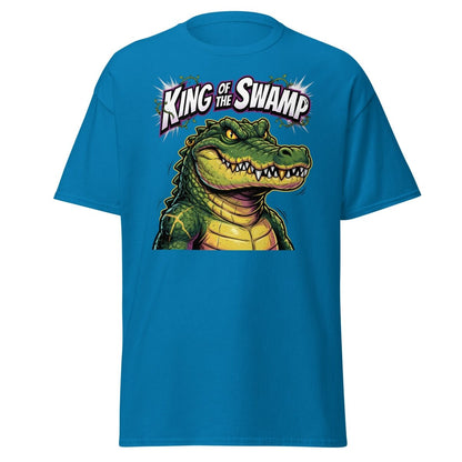 King of the Swamp Alligator T-Shirt | Funny Gator Tee - Sapphire - TeeRipple