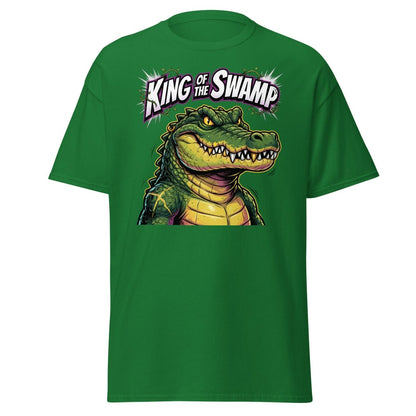 King of the Swamp Alligator T-Shirt | Funny Gator Tee - Turf Green - TeeRipple