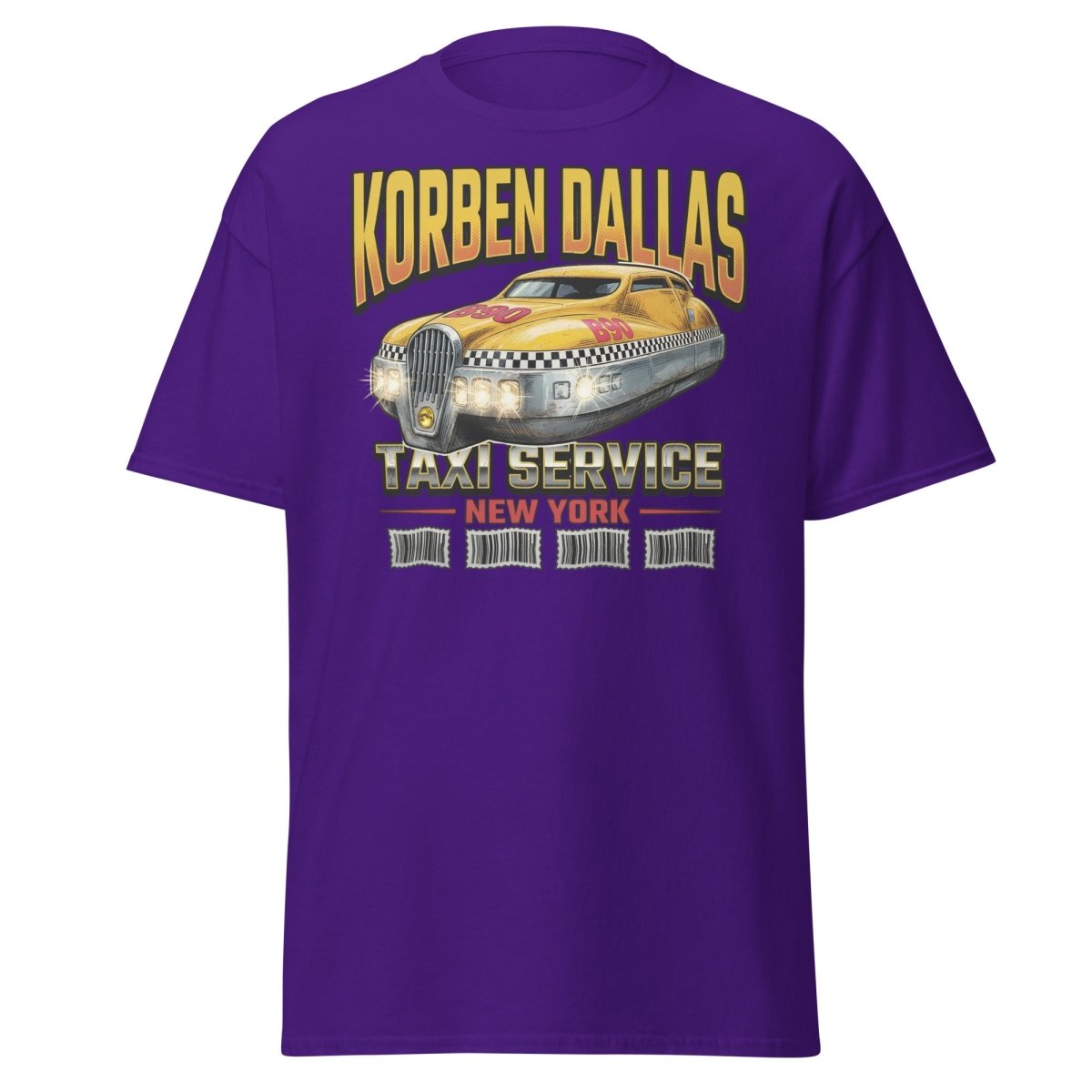 Korben Dallas Taxi Service New York T-Shirt – Fifth Element Tee - Purple - TeeRipple