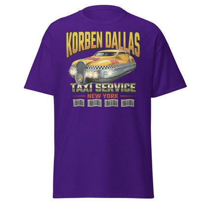 Korben Dallas Taxi Service New York T-Shirt – Fifth Element Tee - Purple - TeeRipple