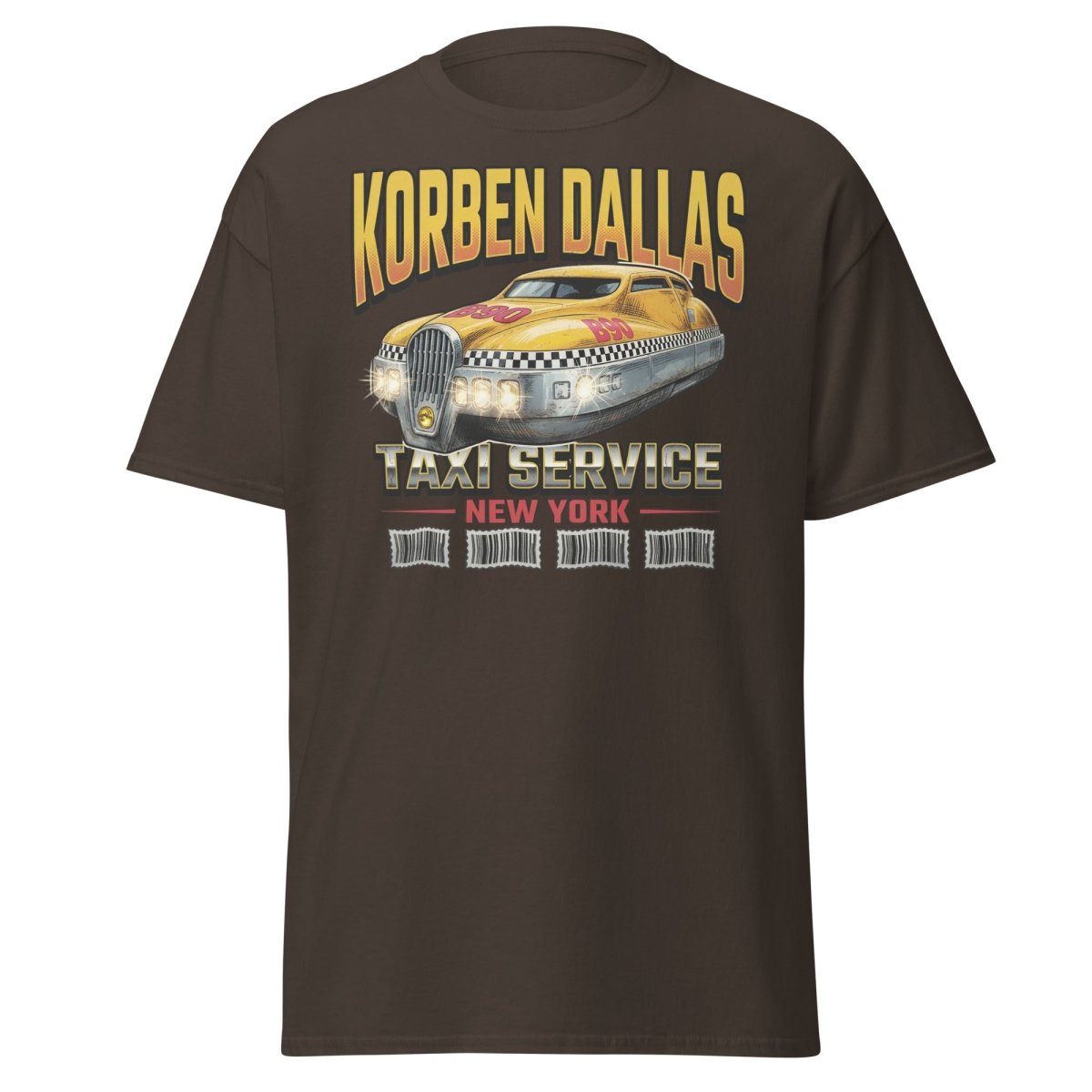 Korben Dallas Taxi Service New York T-Shirt – Fifth Element Tee - Dark Chocolate - TeeRipple