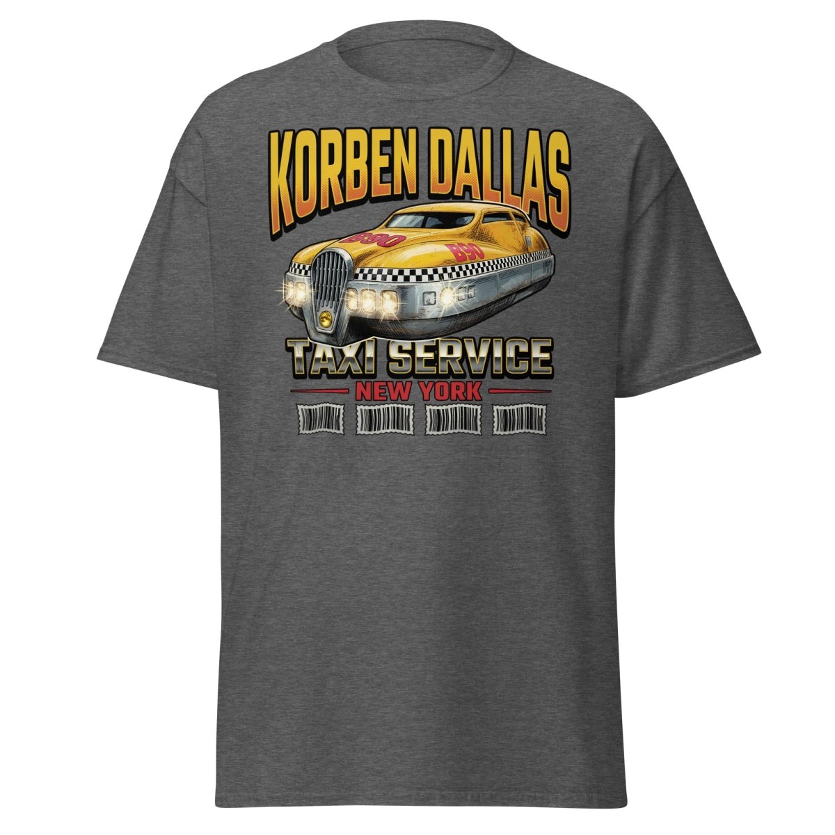 Korben Dallas Taxi Service New York T-Shirt – Fifth Element Tee - Dark Heather - TeeRipple