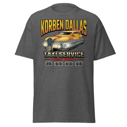 Korben Dallas Taxi Service New York T-Shirt – Fifth Element Tee - Dark Heather - TeeRipple