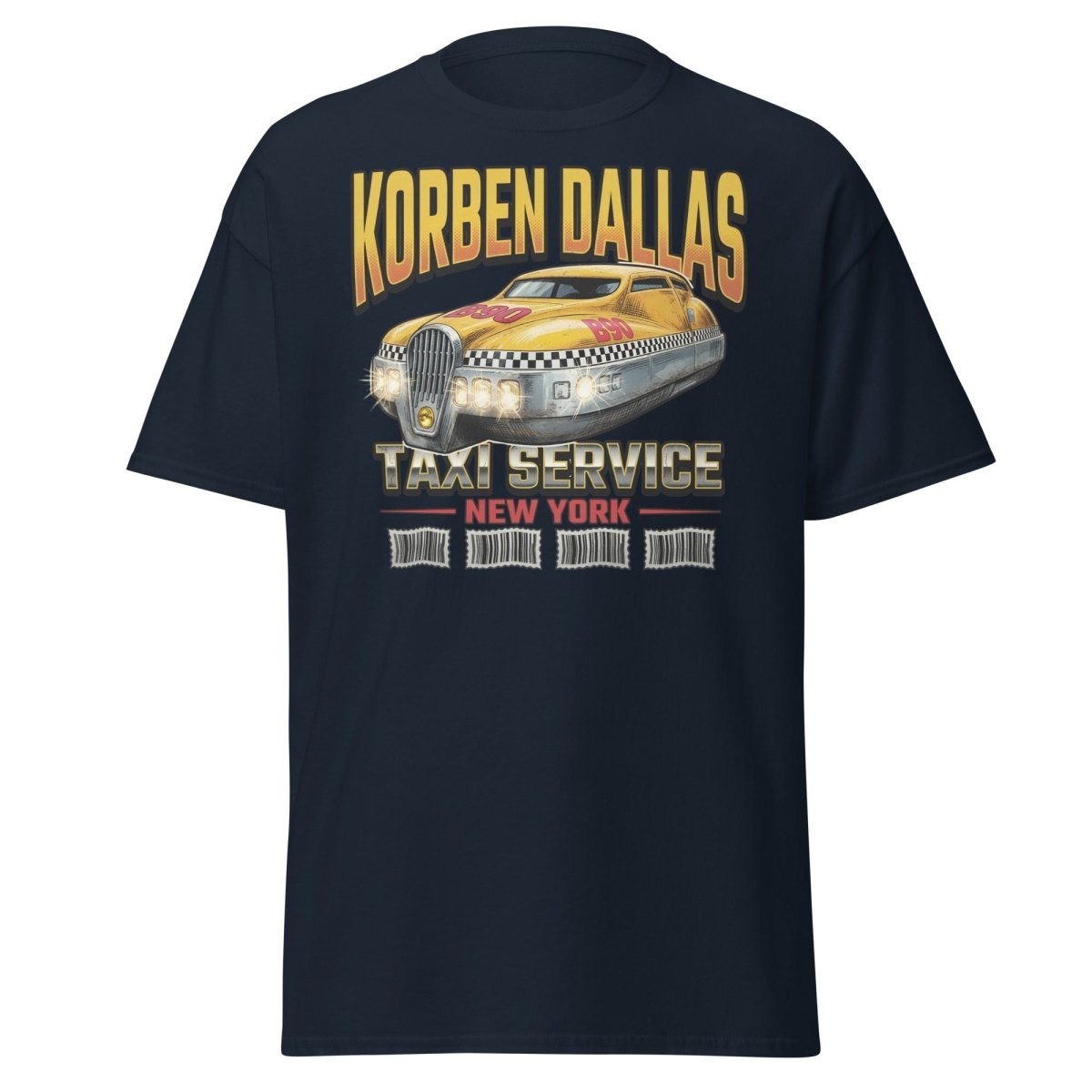 Korben Dallas Taxi Service New York T-Shirt – Fifth Element Tee - Navy - TeeRipple