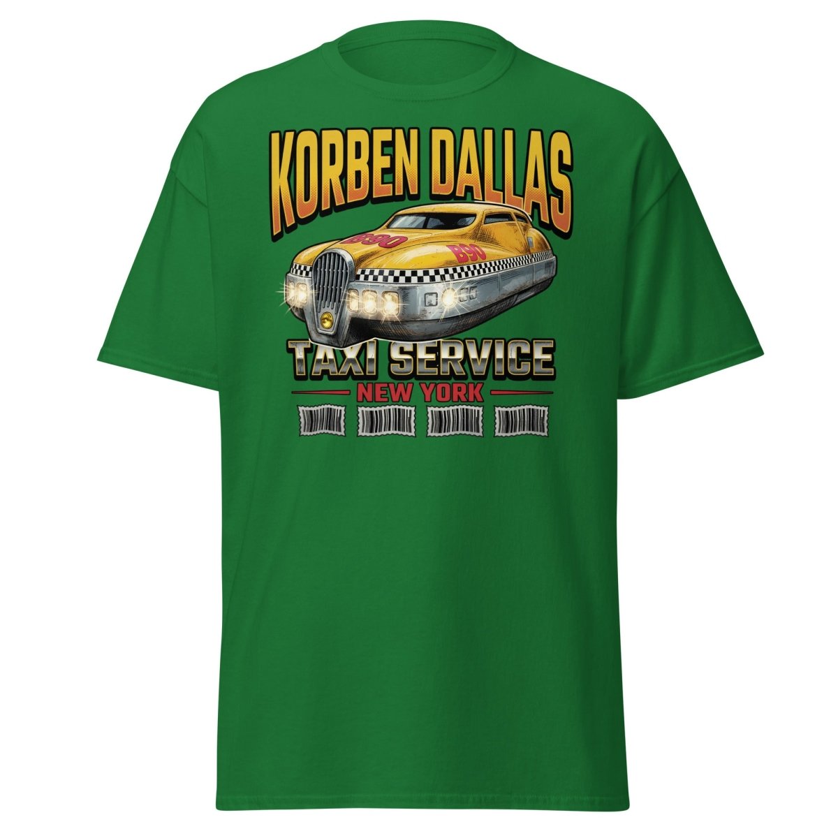 Korben Dallas Taxi Service New York T-Shirt – Fifth Element Tee - Turf Green - TeeRipple