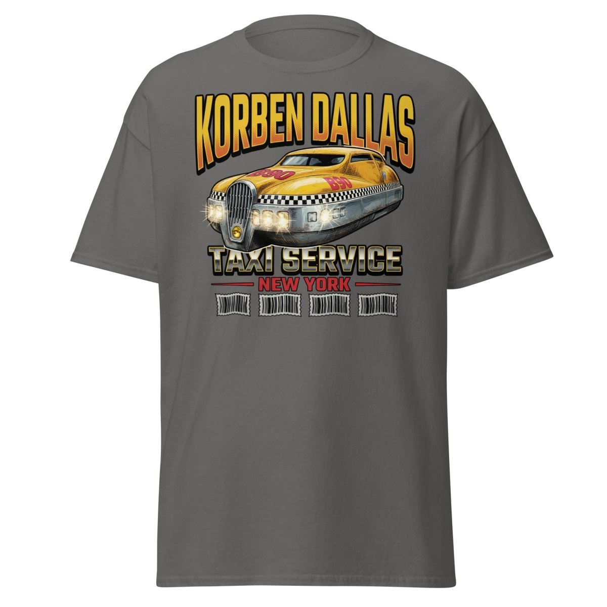 Korben Dallas Taxi Service New York T-Shirt – Fifth Element Tee - Charcoal - TeeRipple