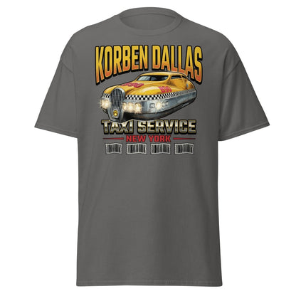 Korben Dallas Taxi Service New York T-Shirt – Fifth Element Tee - Charcoal - TeeRipple