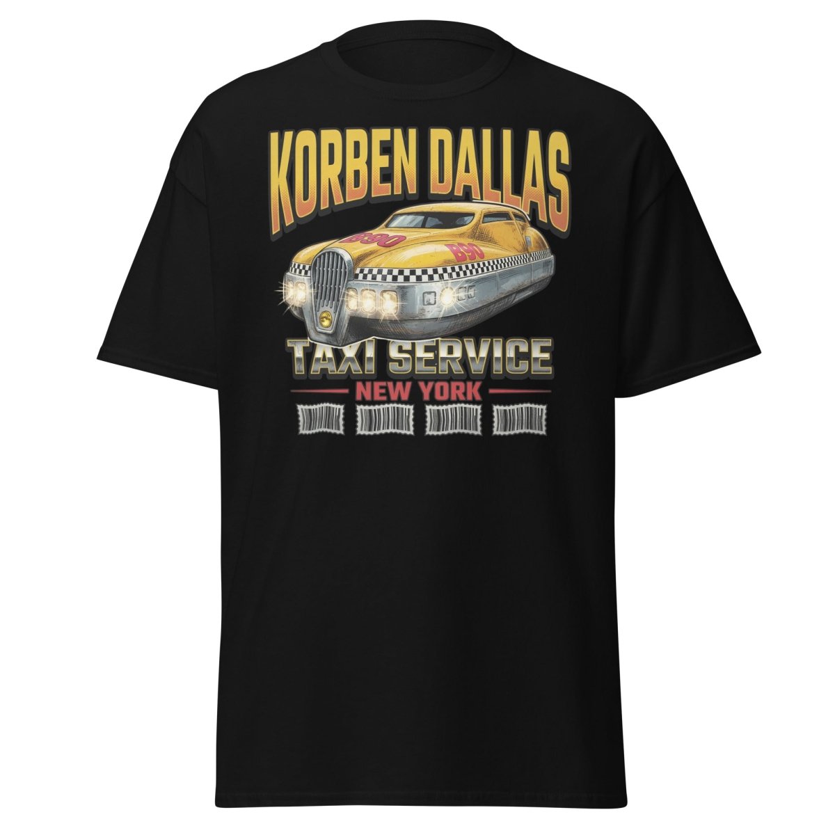 Korben Dallas Taxi Service New York T-Shirt – Fifth Element Tee - Black - TeeRipple