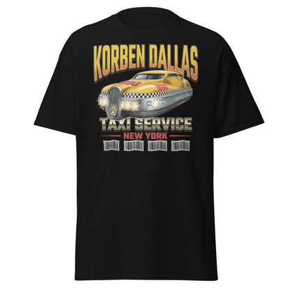 Korben Dallas Taxi Service New York T-Shirt – Fifth Element Tee - Black - TeeRipple