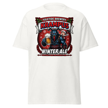 Krampus Winter Ale T-Shirt - Funny Yuletide Brewery Christmas Tee - White - TeeRipple