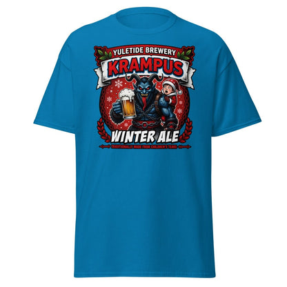 Krampus Winter Ale T-Shirt - Funny Yuletide Brewery Christmas Tee - Sapphire - TeeRipple