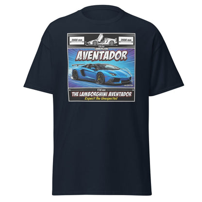 Lamborghini Aventador Roadster T-Shirt – Blue Supercar Graphic Tee - Navy - TeeRipple