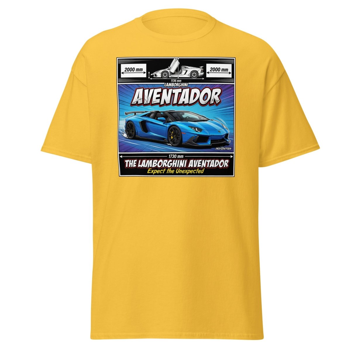 Lamborghini Aventador Roadster T-Shirt – Blue Supercar Graphic Tee - Daisy - TeeRipple