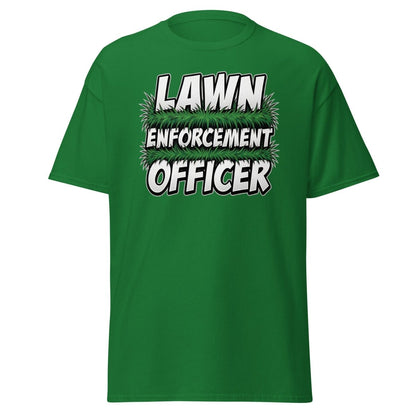 Lawn Enforcement Officer Funny Gardening T-Shirt - Turf Green - TeeRipple