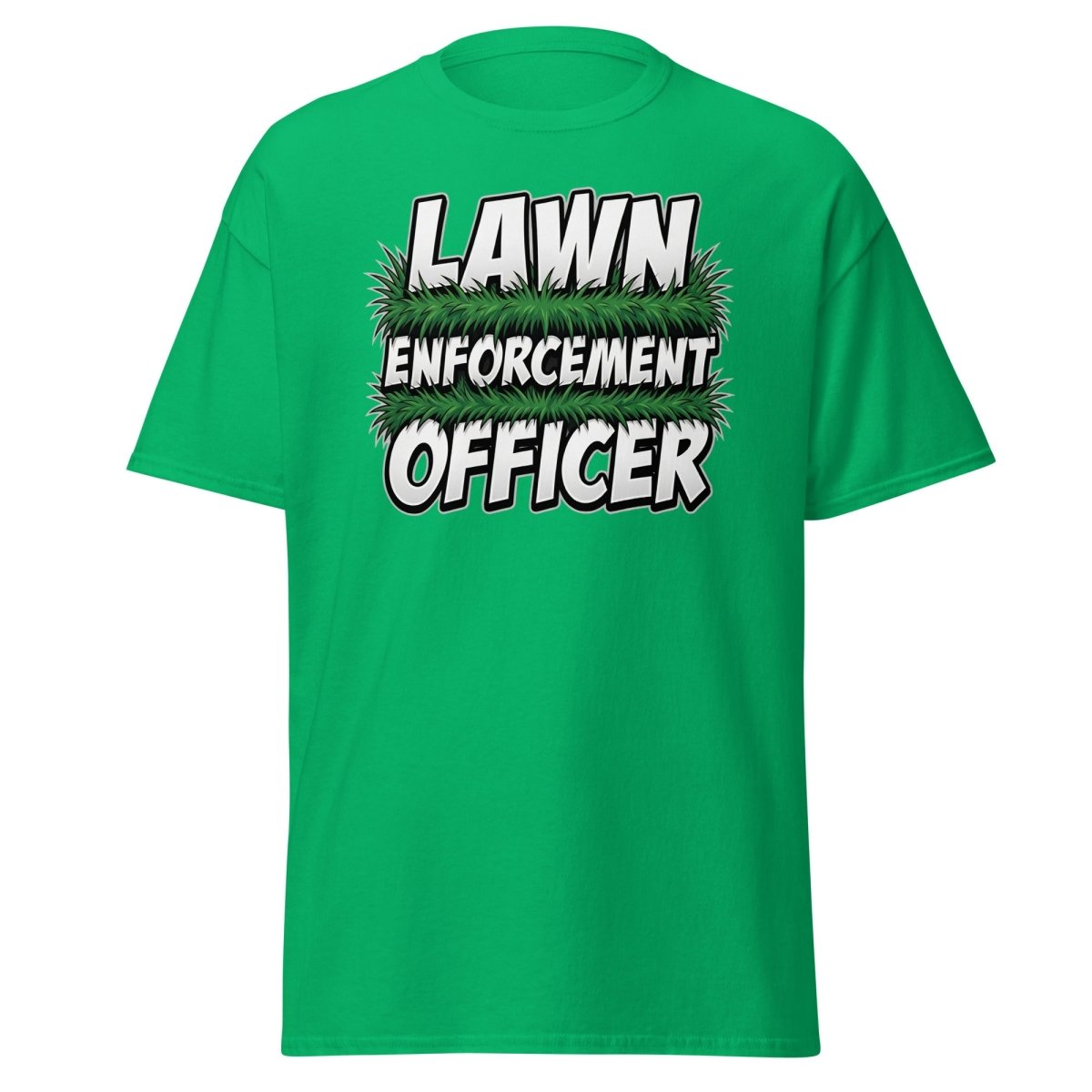 Lawn Enforcement Officer Funny Gardening T-Shirt - Irish Green - TeeRipple