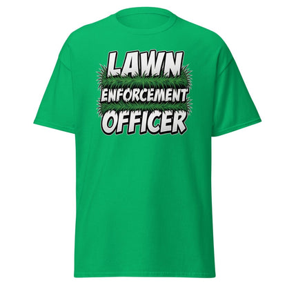Lawn Enforcement Officer Funny Gardening T-Shirt - Irish Green - TeeRipple