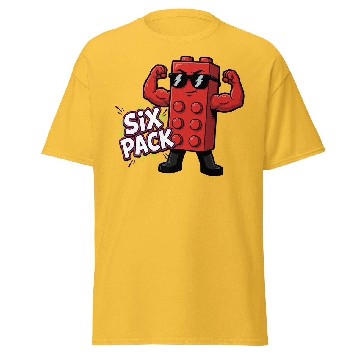 Lego Six Pack Muscular Red Brick T-Shirt – Funny Gym Tee - Daisy - TeeRipple