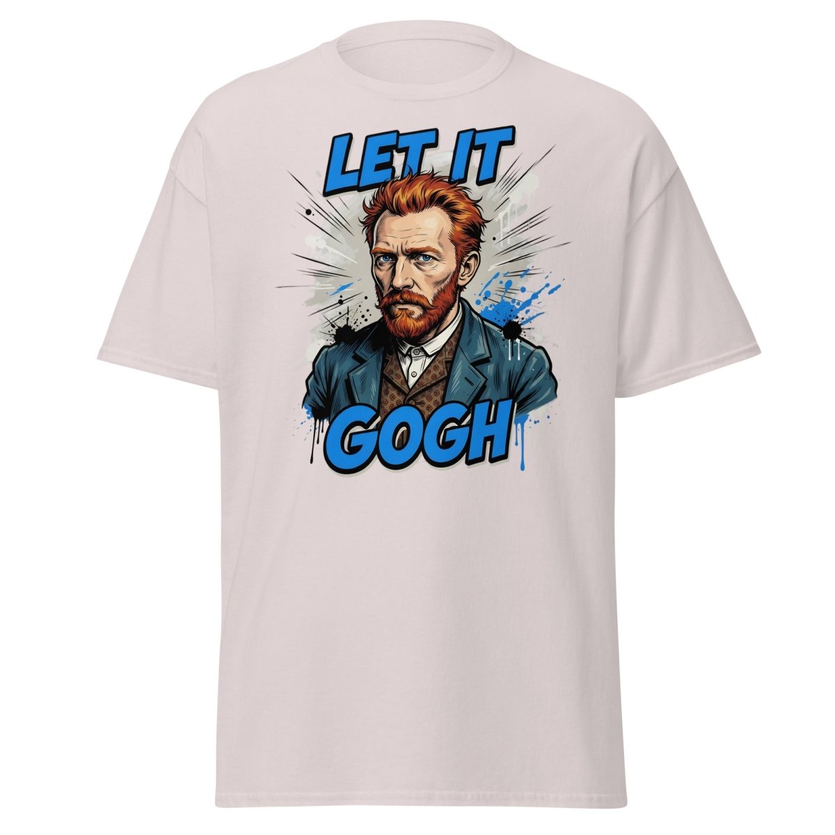 Let It Gogh Van Gogh T-Shirt – Funny Artist Pun Tee - Ice Grey - TeeRipple
