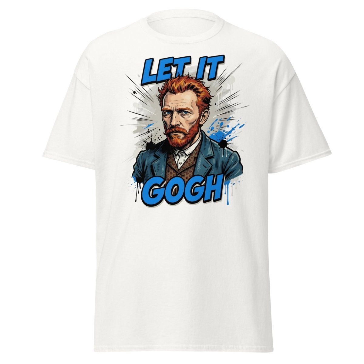 Let It Gogh Van Gogh T-Shirt – Funny Artist Pun Tee - White - TeeRipple