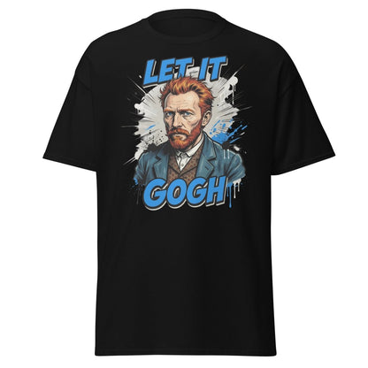 Let It Gogh Van Gogh T-Shirt – Funny Artist Pun Tee - Black - TeeRipple