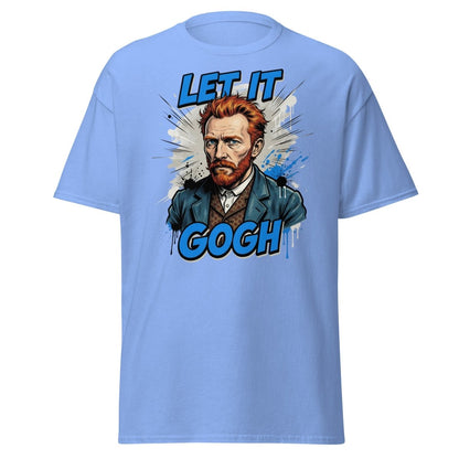 Let It Gogh Van Gogh T-Shirt – Funny Artist Pun Tee - Carolina Blue - TeeRipple