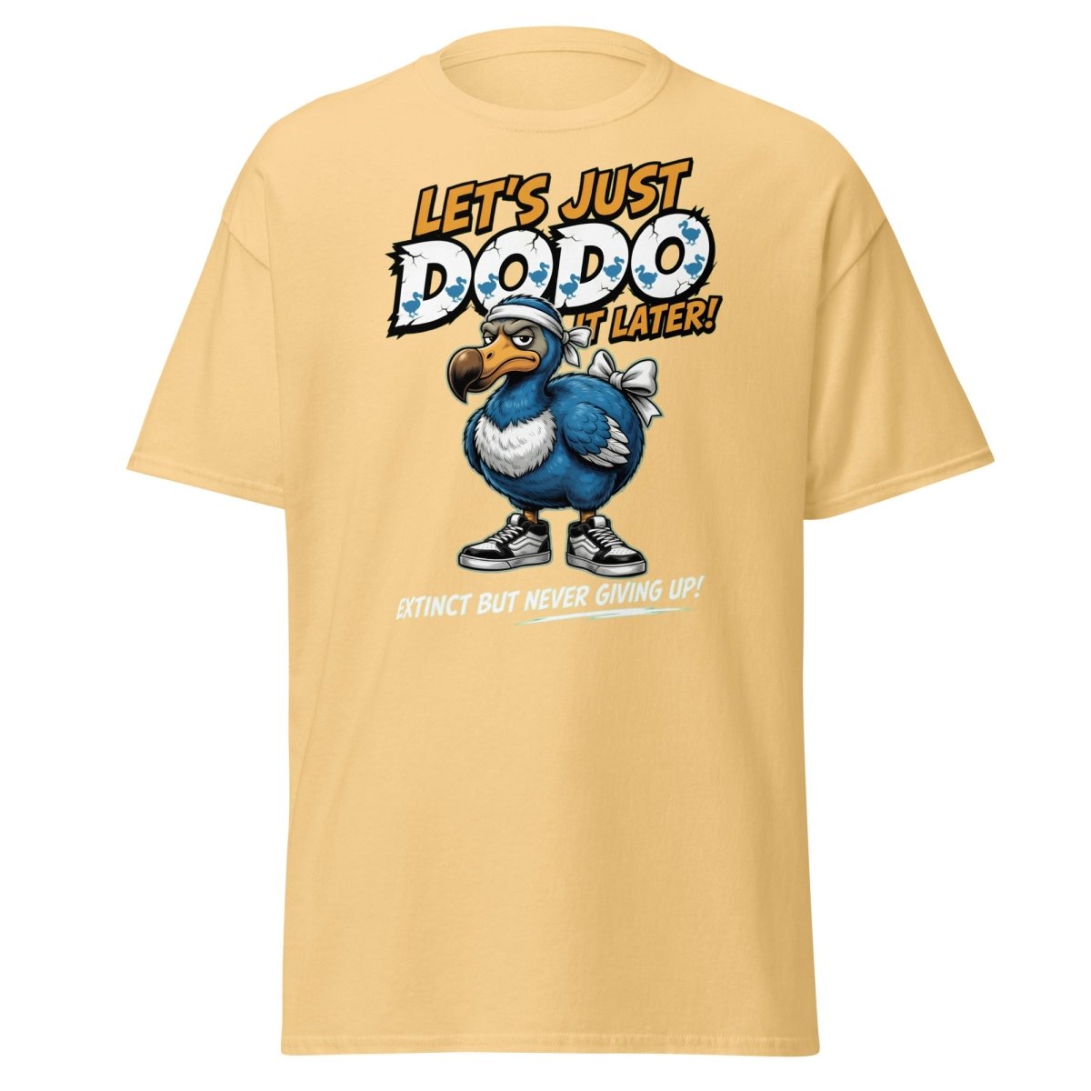 Let’s Just Dodo It Later Funny Procrastination Tee - Yellow Haze - TeeRipple