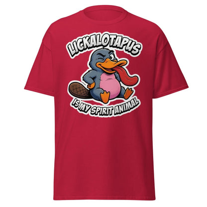 Lickalotapus Is My Spirit Animal Funny Platypus T-Shirt - Cardinal - TeeRipple