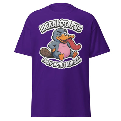 Lickalotapus Is My Spirit Animal Funny Platypus T-Shirt - Purple - TeeRipple