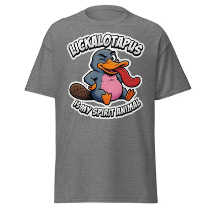 Lickalotapus Is My Spirit Animal Funny Platypus T-Shirt - Graphite Heather - TeeRipple
