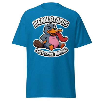 Lickalotapus Is My Spirit Animal Funny Platypus T-Shirt - Sapphire - TeeRipple