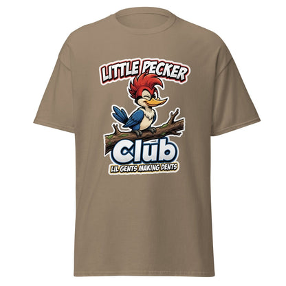 Little Pecker Club Funny Woodpecker T-Shirt - Brown Savana - TeeRipple