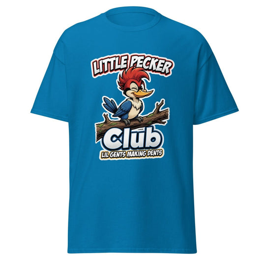 Little Pecker Club Funny Woodpecker T-Shirt - Sapphire - TeeRipple