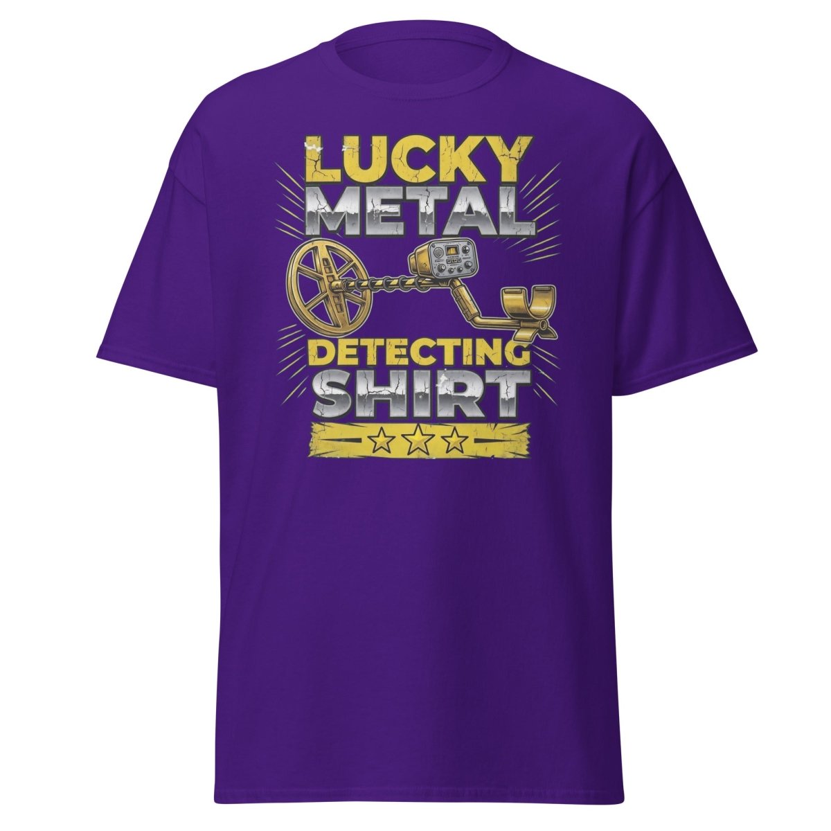 Lucky Metal Detecting Shirt - Metal Detector Tee - Purple - TeeRipple