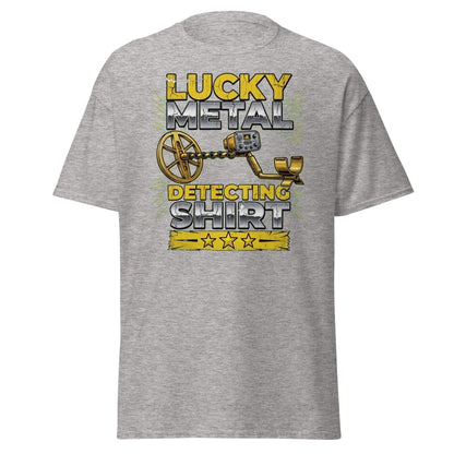Lucky Metal Detecting Shirt - Metal Detector Tee - Sport Grey - TeeRipple