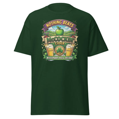 McCockin' Cider Funny T-Shirt – Hilarious Irish Parody Tee - Forest Green - TeeRipple