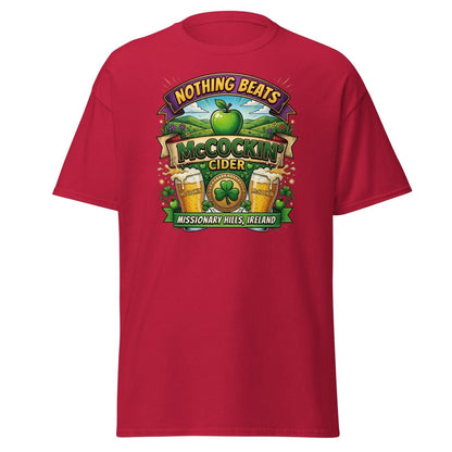 McCockin' Cider Funny T-Shirt – Hilarious Irish Parody Tee - Cardinal - TeeRipple