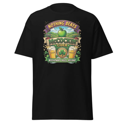 McCockin' Cider Funny T-Shirt – Hilarious Irish Parody Tee - Black - TeeRipple