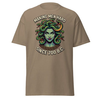 Medusa "Making Men Hard" Since 700 BC T-Shirt - Brown Savana - TeeRipple