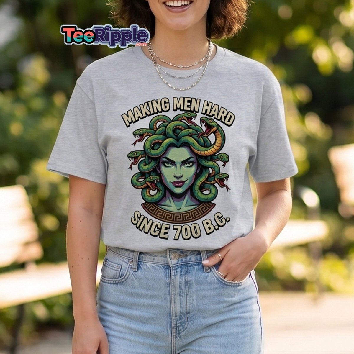 Medusa "Making Men Hard" Since 700 BC T-Shirt - Black - TeeRipple
