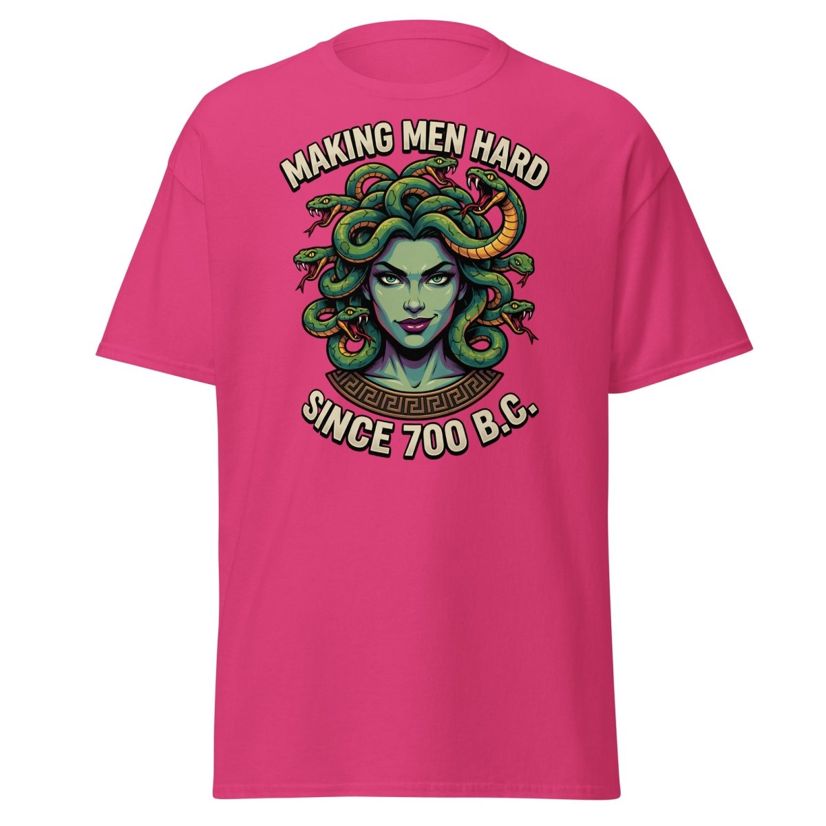 Medusa "Making Men Hard" Since 700 BC T-Shirt - Heliconia - TeeRipple