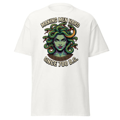 Medusa "Making Men Hard" Since 700 BC T-Shirt - White - TeeRipple